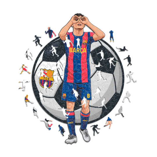 ICONIC PUZZLES Pedri Puzle Madera (150 Piezas) red