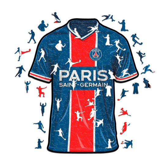 ICONIC PUZZLES PSG Camiseta Puzzle Madera (150 Piezas) blue