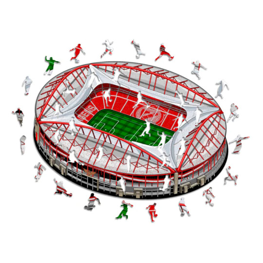 ICONIC PUZZLES Sl Benfica Stadium Puzzle Madera Talla L (500 Piezas) red