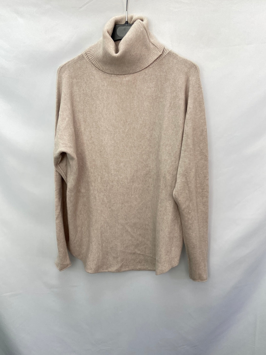 OTRAS.Jersey punto beige cuello vuelto TU(M)
