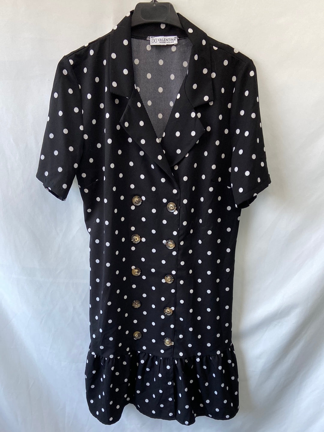 VALENTINA.Vestido corto lunares T.XL