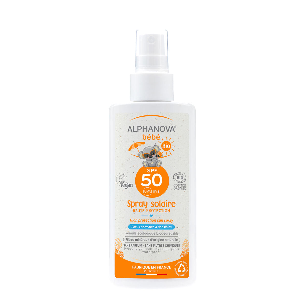 Protector Solar SPF50 125ml Alphanova Bebé