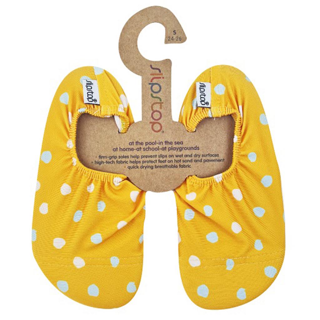 Zapatillas Antideslizantes Slipstop Lunares Mostaza