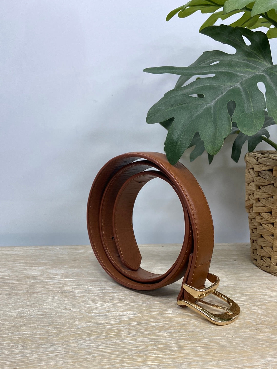 PRIMARK. Cinturón camel T.s