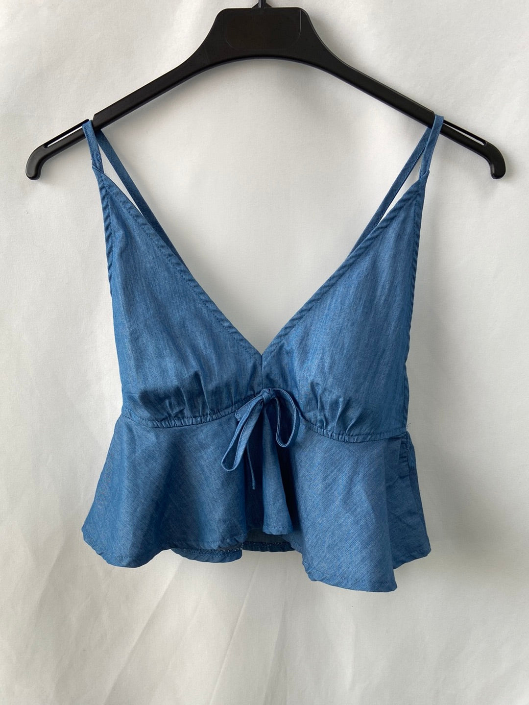 SHEIN. Croptop azul denim T.S