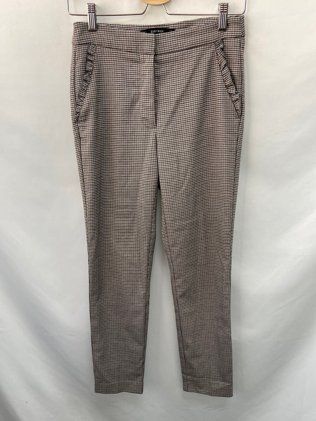 ZARA.Pantalones pata gallo T.s