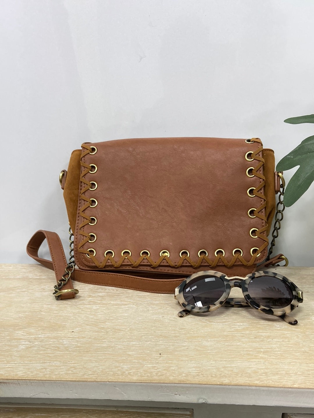 MISAKO.Bolso doble textura camel