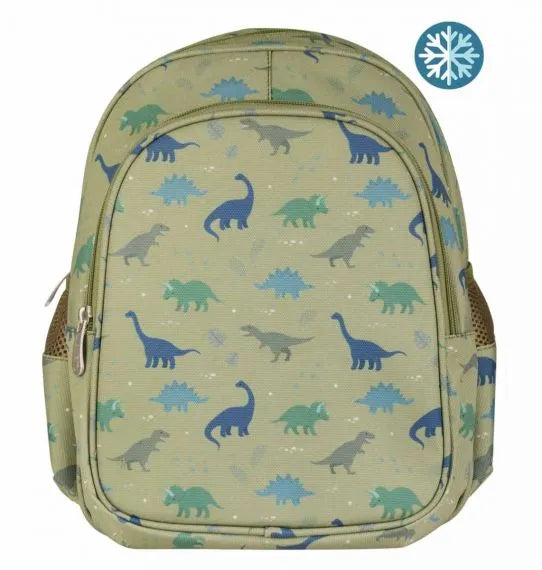 Mochila con bolsillo térmico - A Little Lovely Company Dinosaurios
