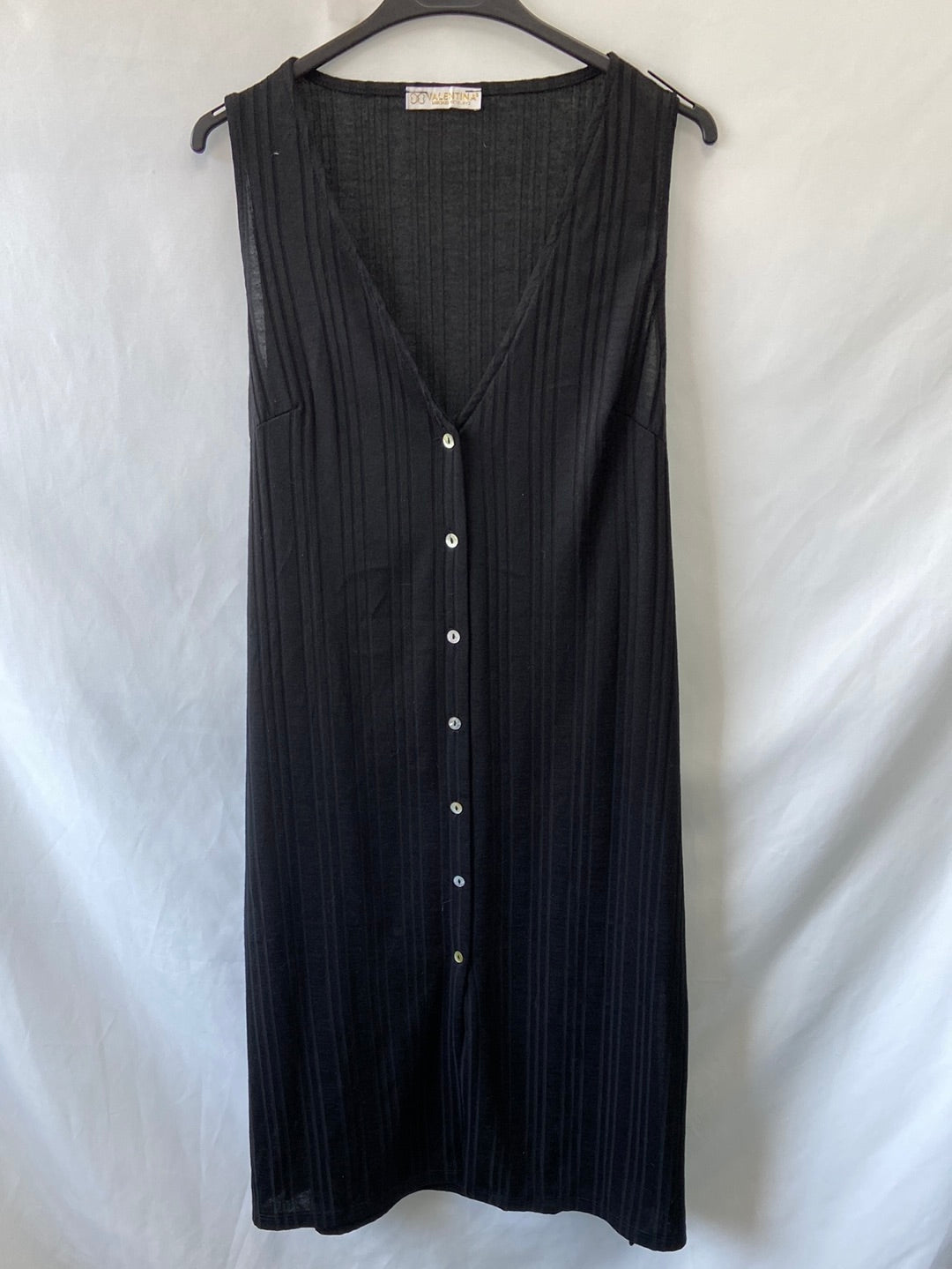 VALENTINA.Vestido midi negro T.M