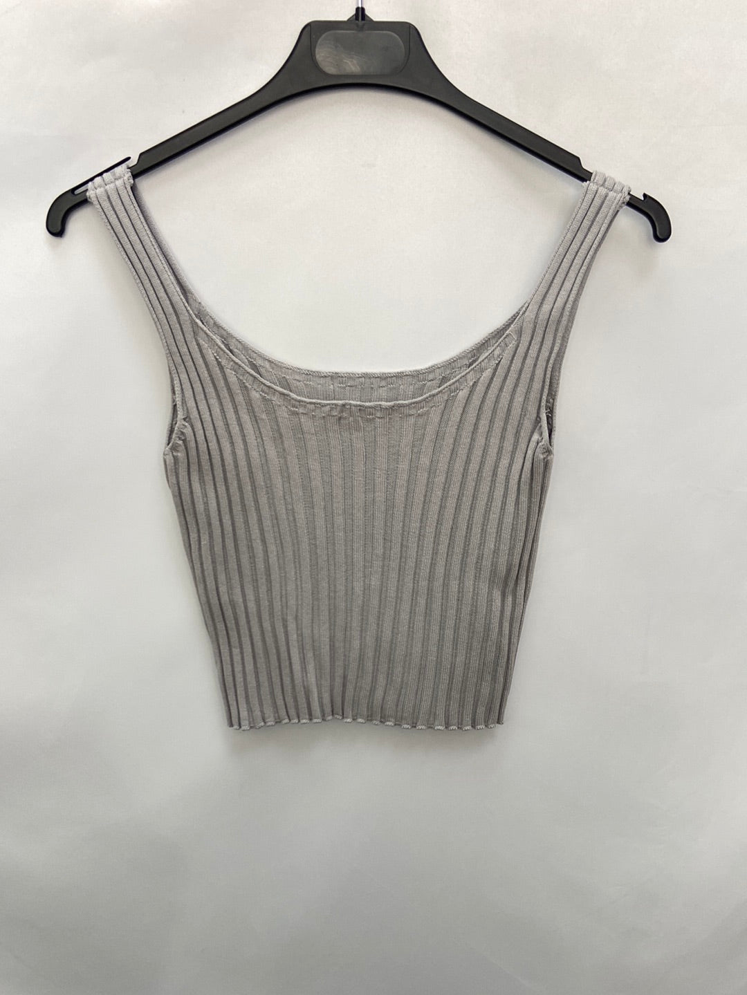 OTRAS.Croptop gris canalé T.s