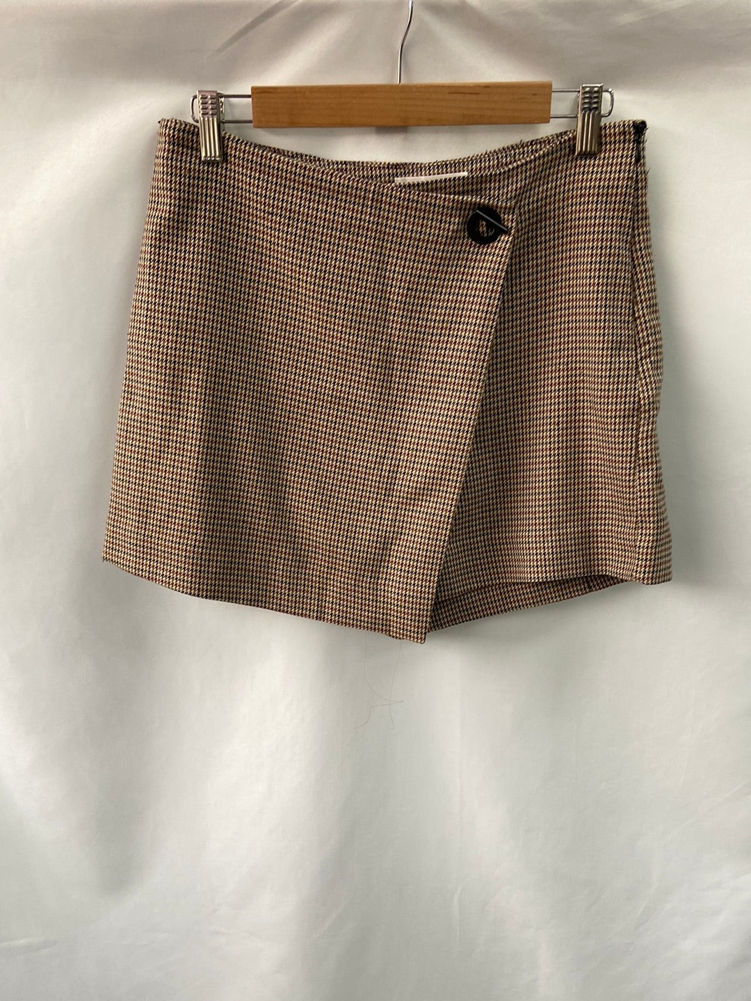 MANGO.Falda pantalón pata de gallo T.38