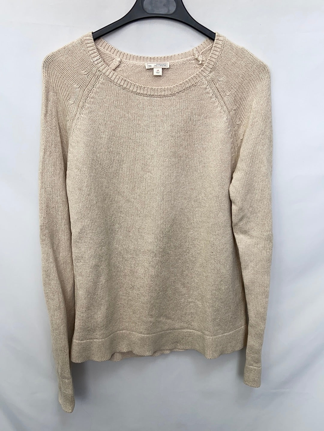 GAP.Jersey beige hilos plateados T.s