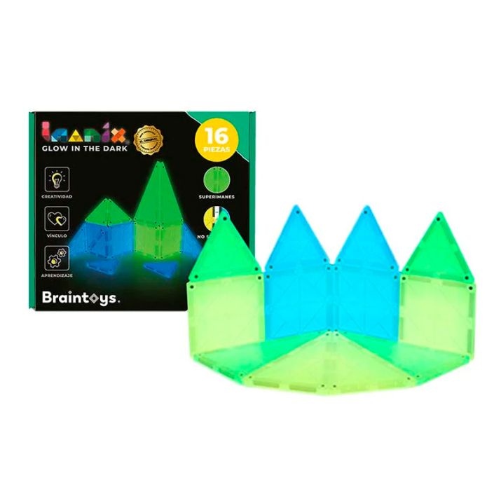 Imanix Glow in the Dark 16 piezas Braintoys