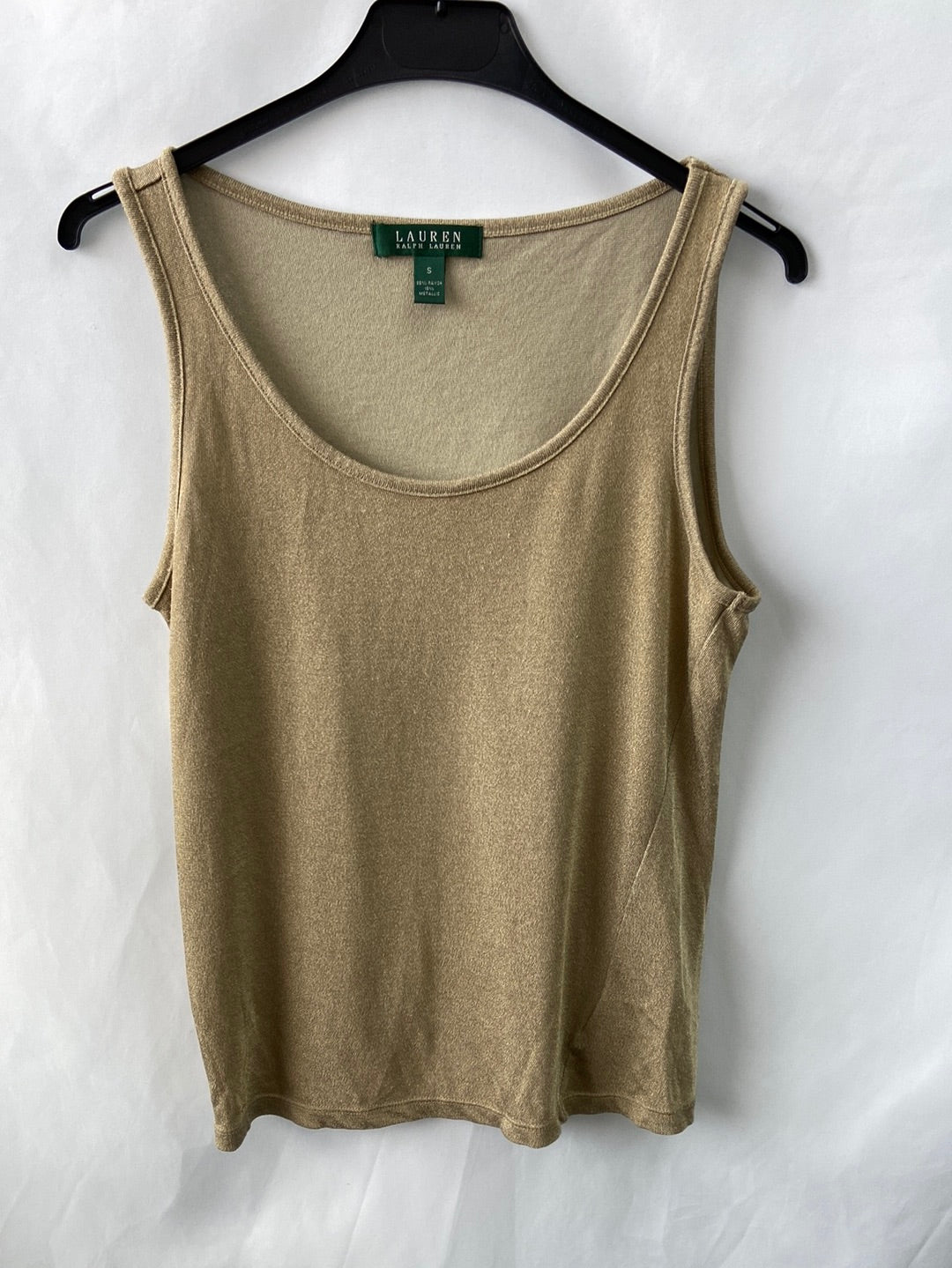 RALPH LAUREN. Top punto dorado T.s