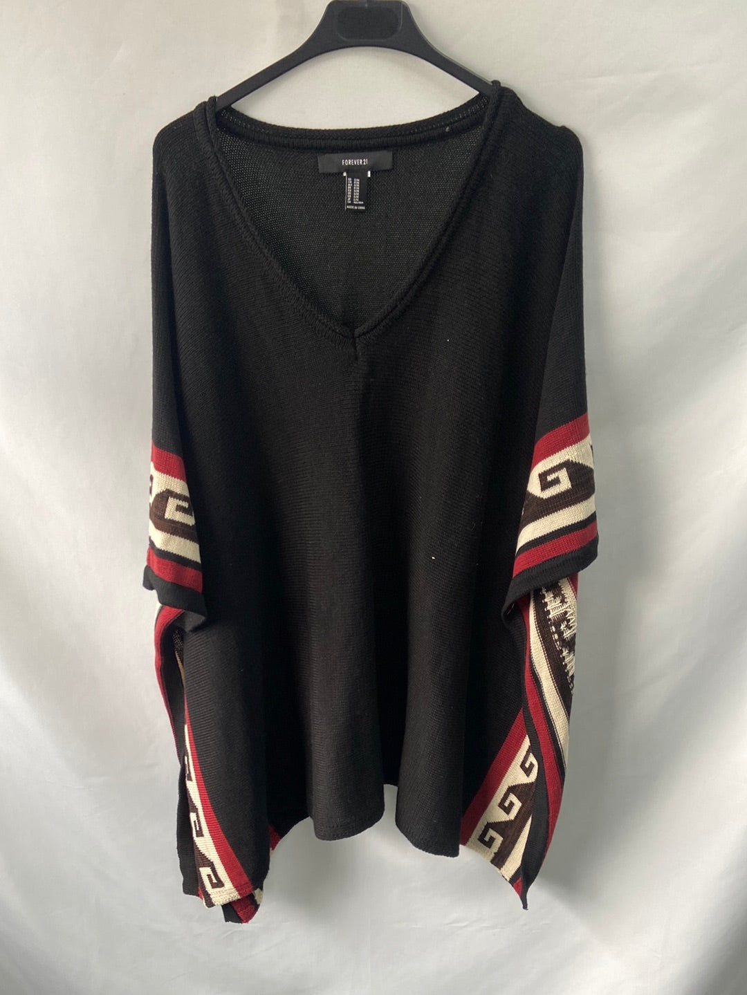 FOREVER21.Poncio punto vestido T.S/M