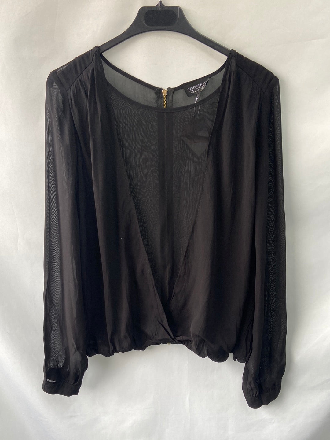 TOPSHOP. Blusa negra T.36