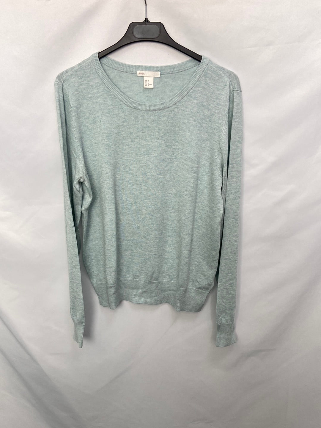 H&M.Jersey azul claro punto elástico T.M