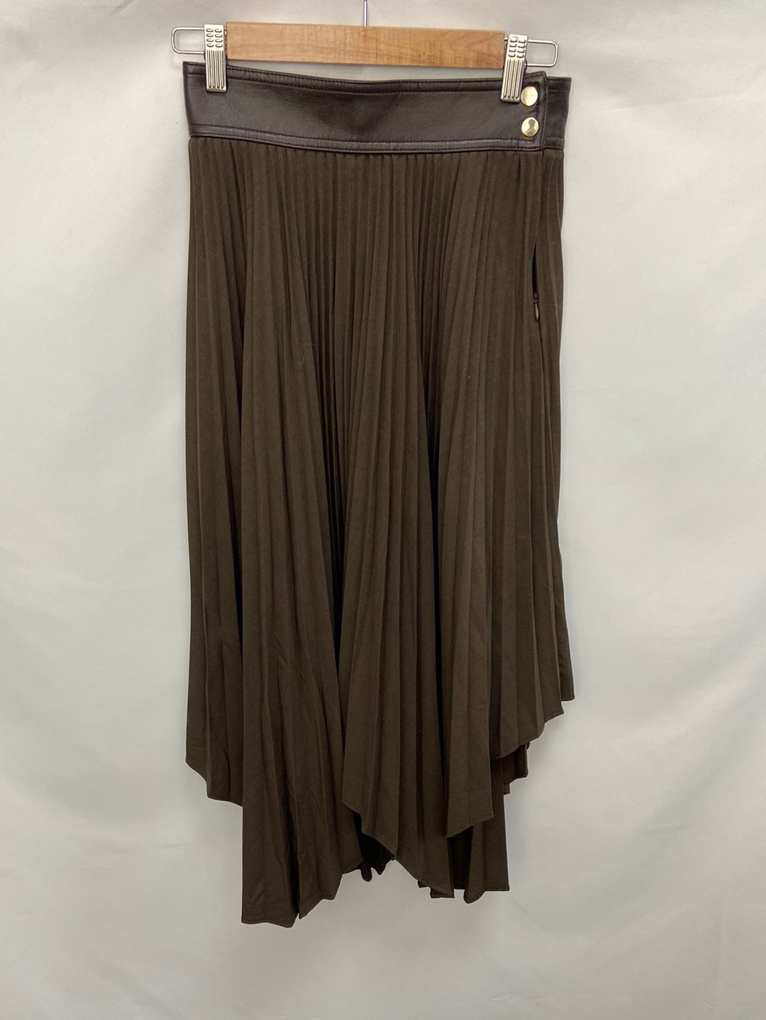 MASSIMO DUTTI. Falda midi tablas T.34