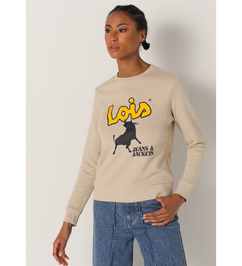 Lois Jeans Sudadera básica beige