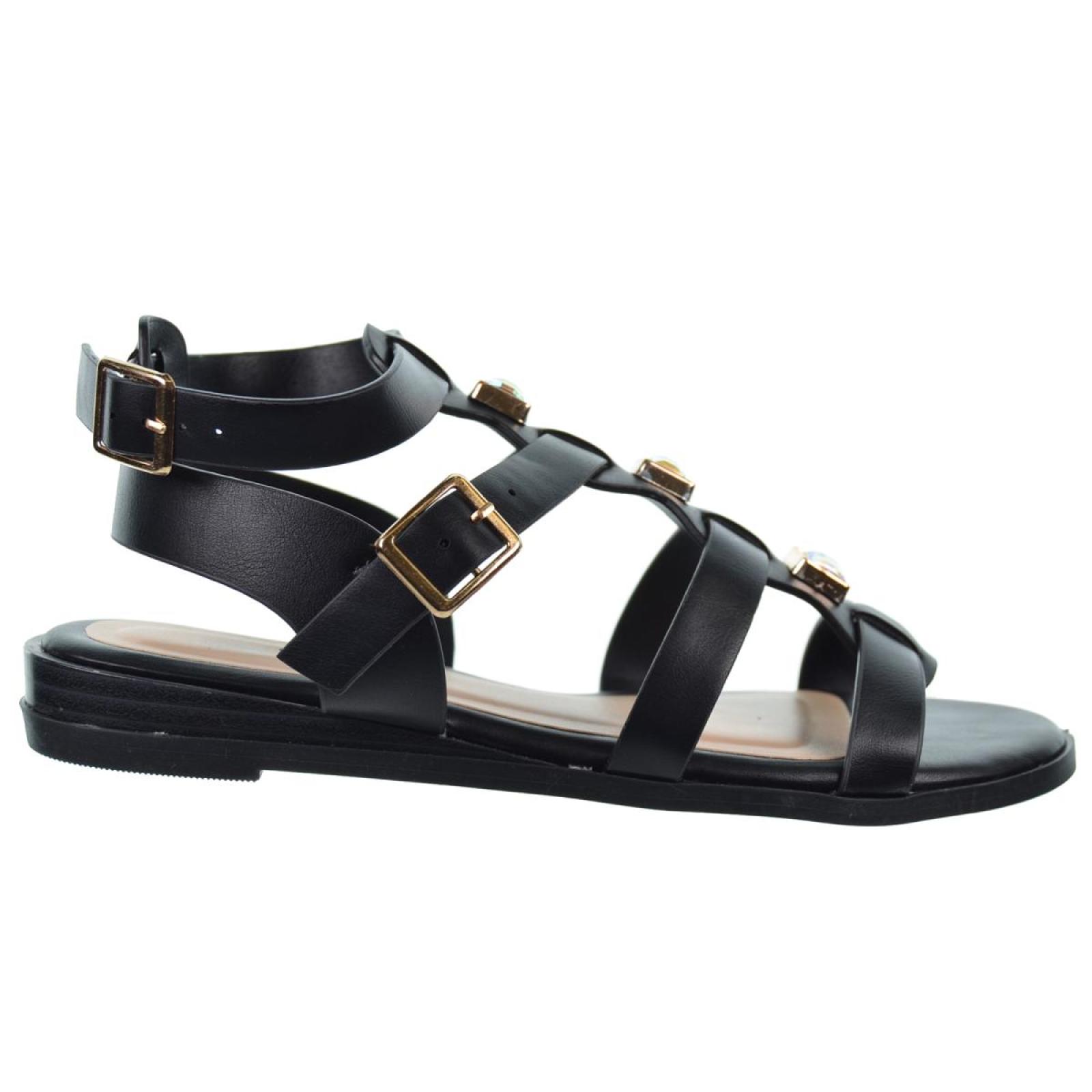 Isteria 24104 Sandalia Romana con Hebilla. Acolchada Mujer