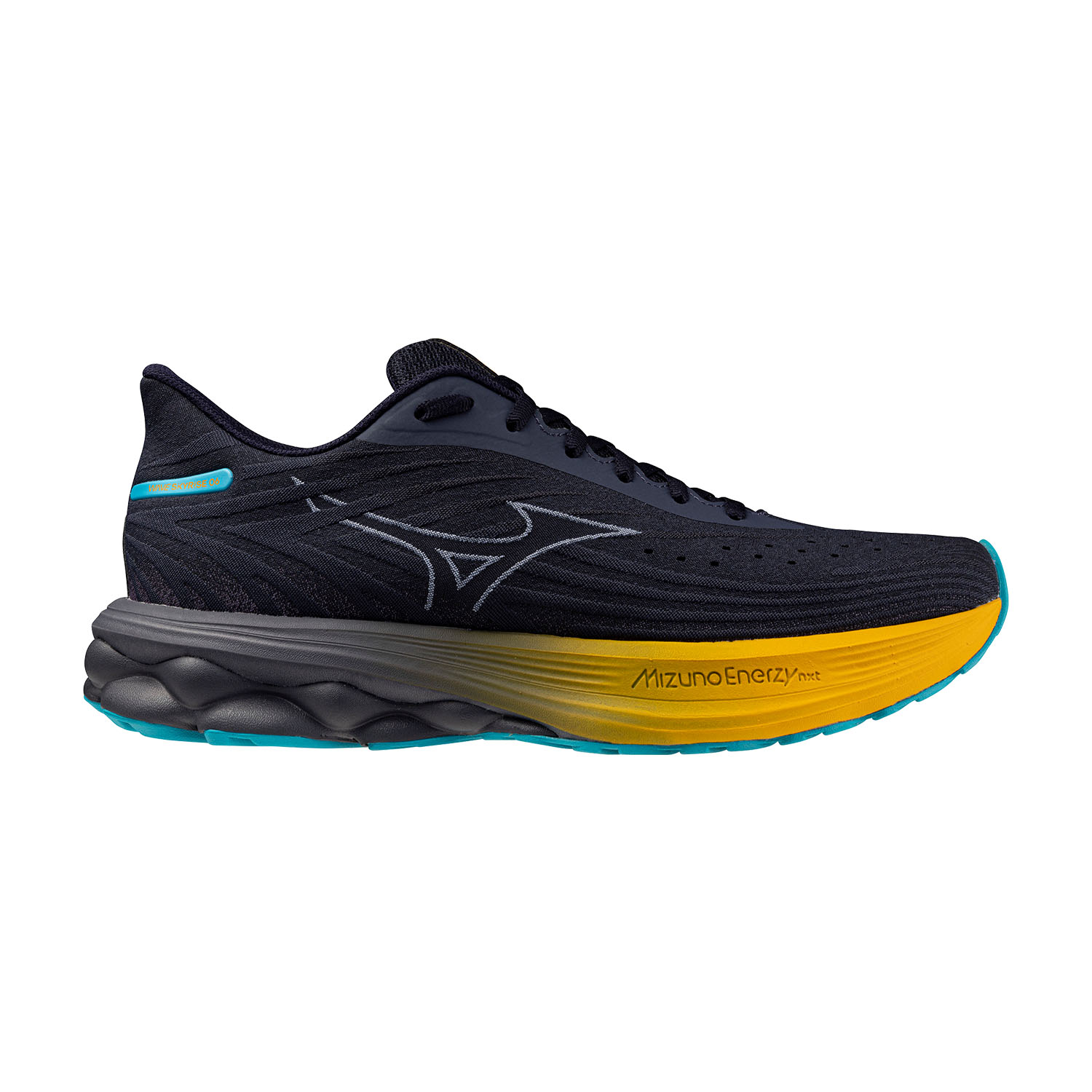 Mizuno Wave Skyrise 6 Zapatillas Running Neutras Hombre Odyssey Gray/Icelandic Blue/Citrus