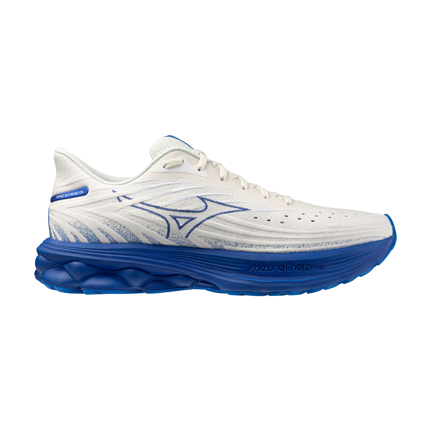 Mizuno Wave Skyrise 6 Zapatillas Running Neutras Hombre Snow White/Deep Abyss/Princess Blue