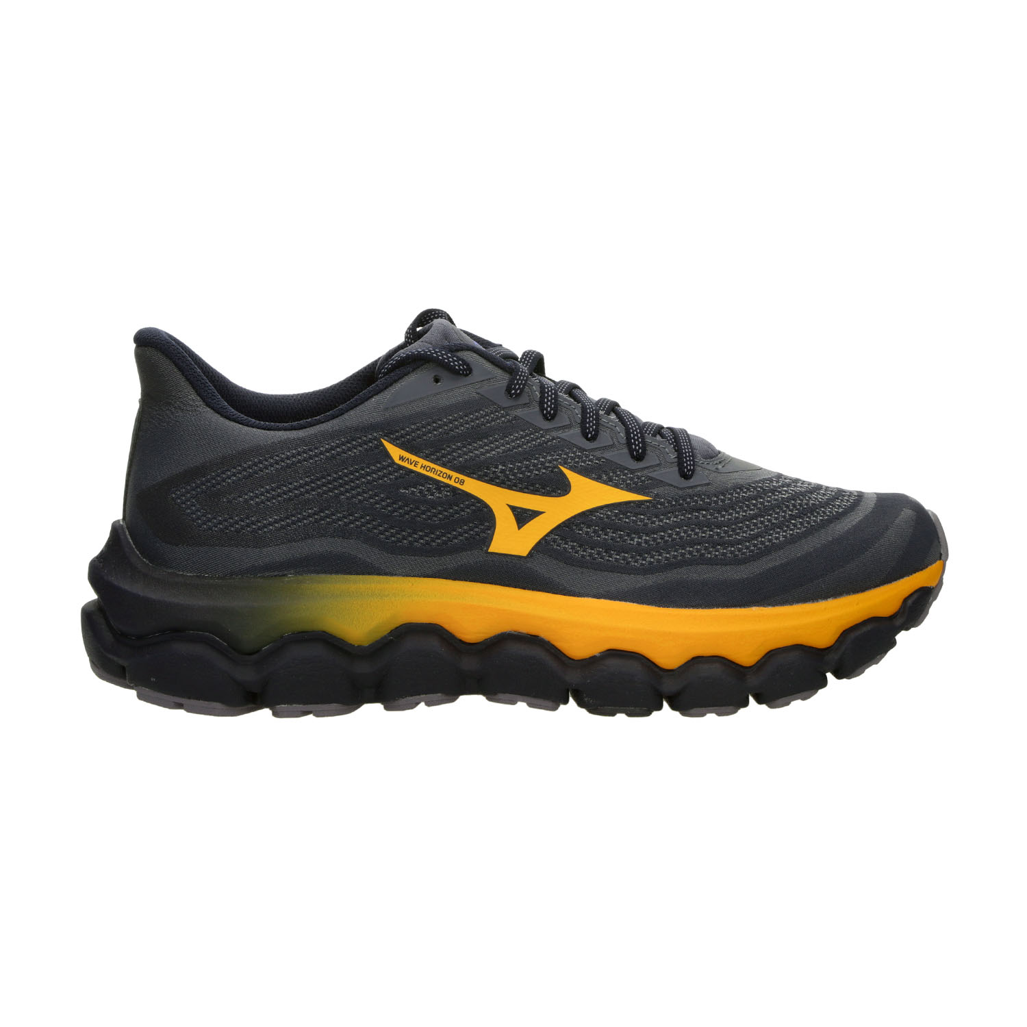 Mizuno Wave Horizon 8 Zapatillas Running Estables Hombre Blue Granite/Citrus/Baritone Blue