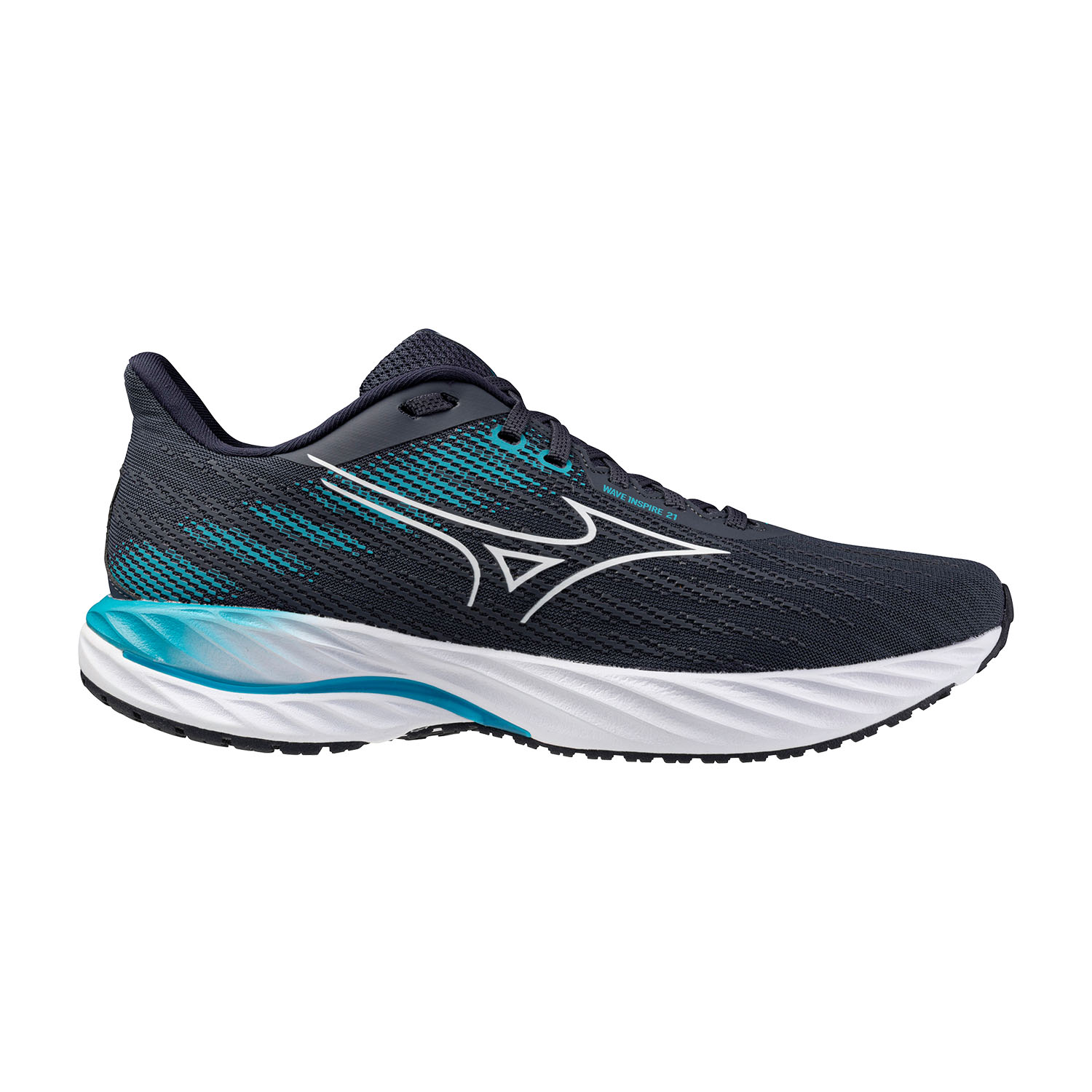 Mizuno Wave Inspire 21 Zapatillas Running Estables Hombre Odyssey Gray/White/Capri Breeze