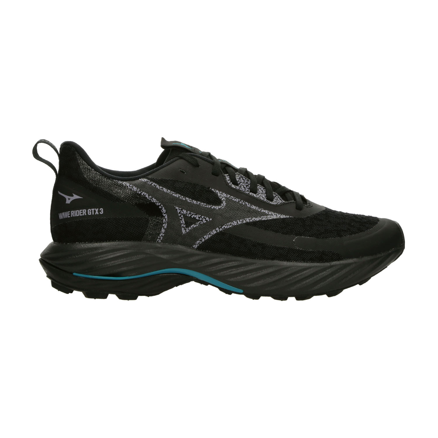 Mizuno Wave Rider GTX 3 Zapatillas Trail Running Hombre Black Sand/Odyssey Gray/Capri Breeze