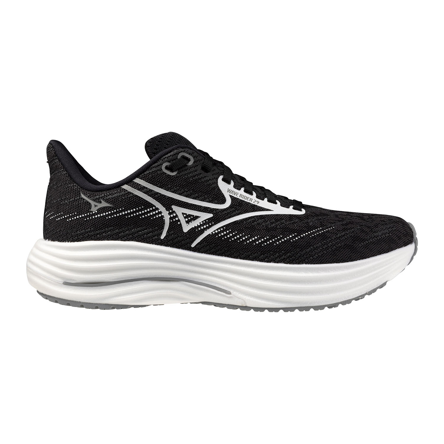 Mizuno Wave Rider 29 Zapatillas Running Neutras Mujer Black Sand/White/Black