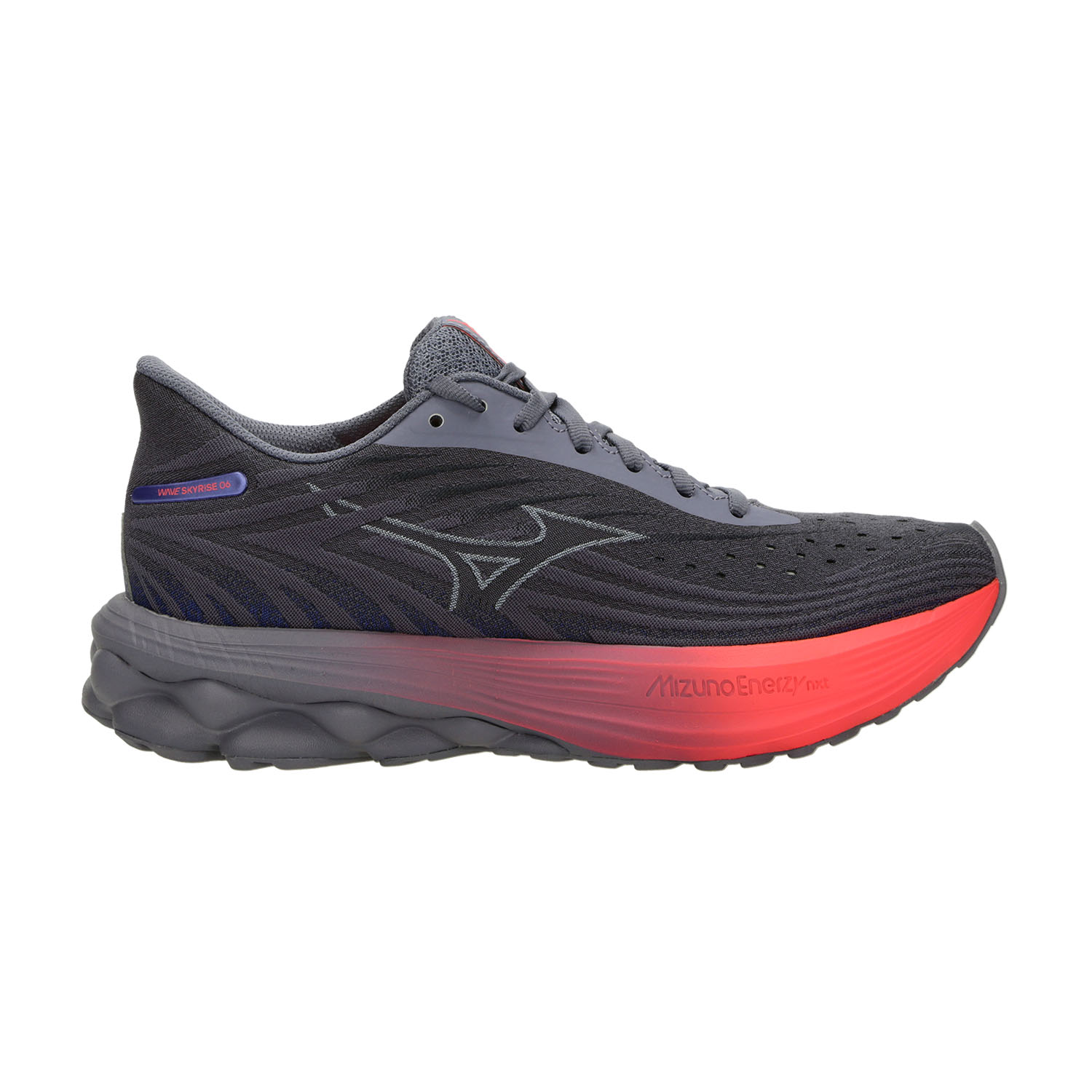 Mizuno Wave Skyrise 6 Zapatillas Running Neutras Mujer Blue Granite/Icelandic Blue/Striking Coral