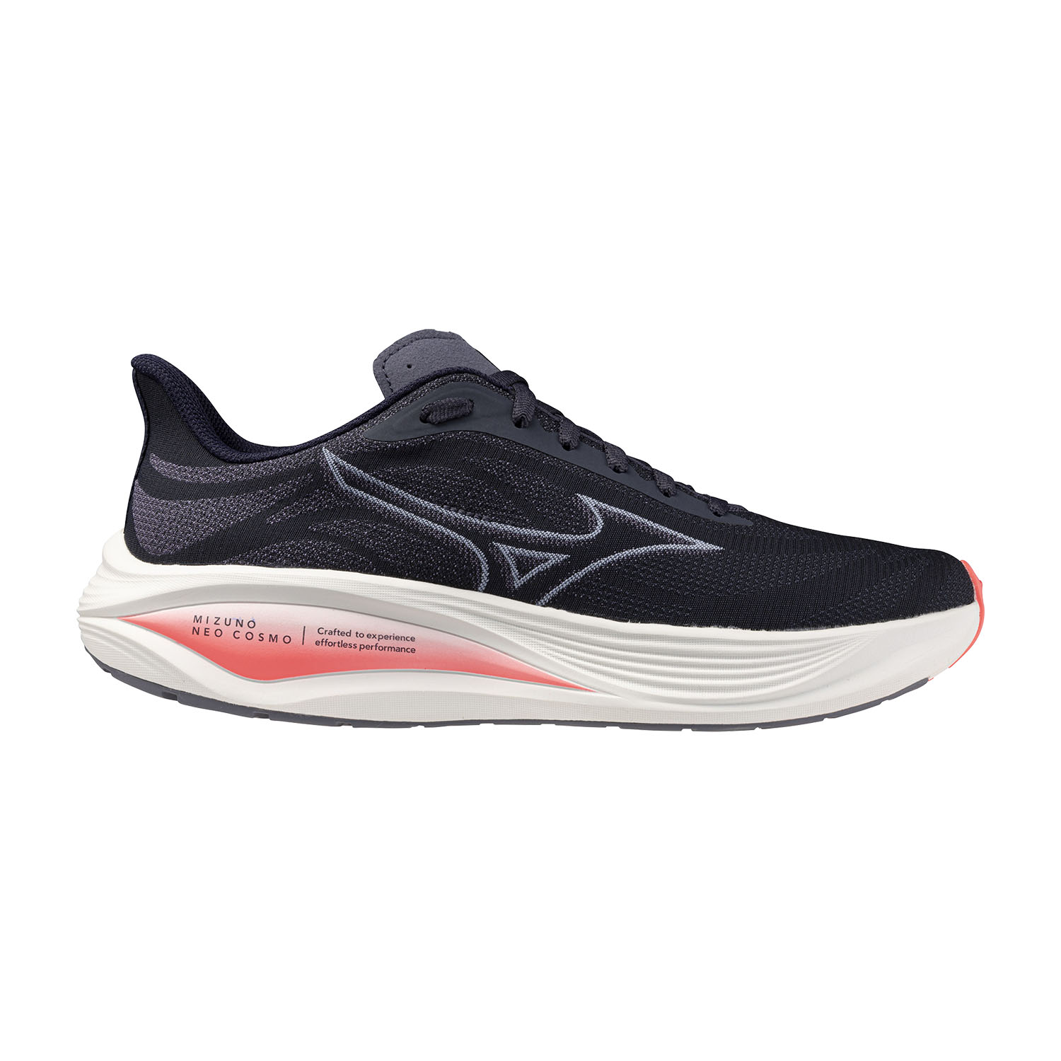 Mizuno Neo Cosmo Zapatillas Running Neutras Mujer Odyssey Gray/Icelandic Blue/Striking Coral