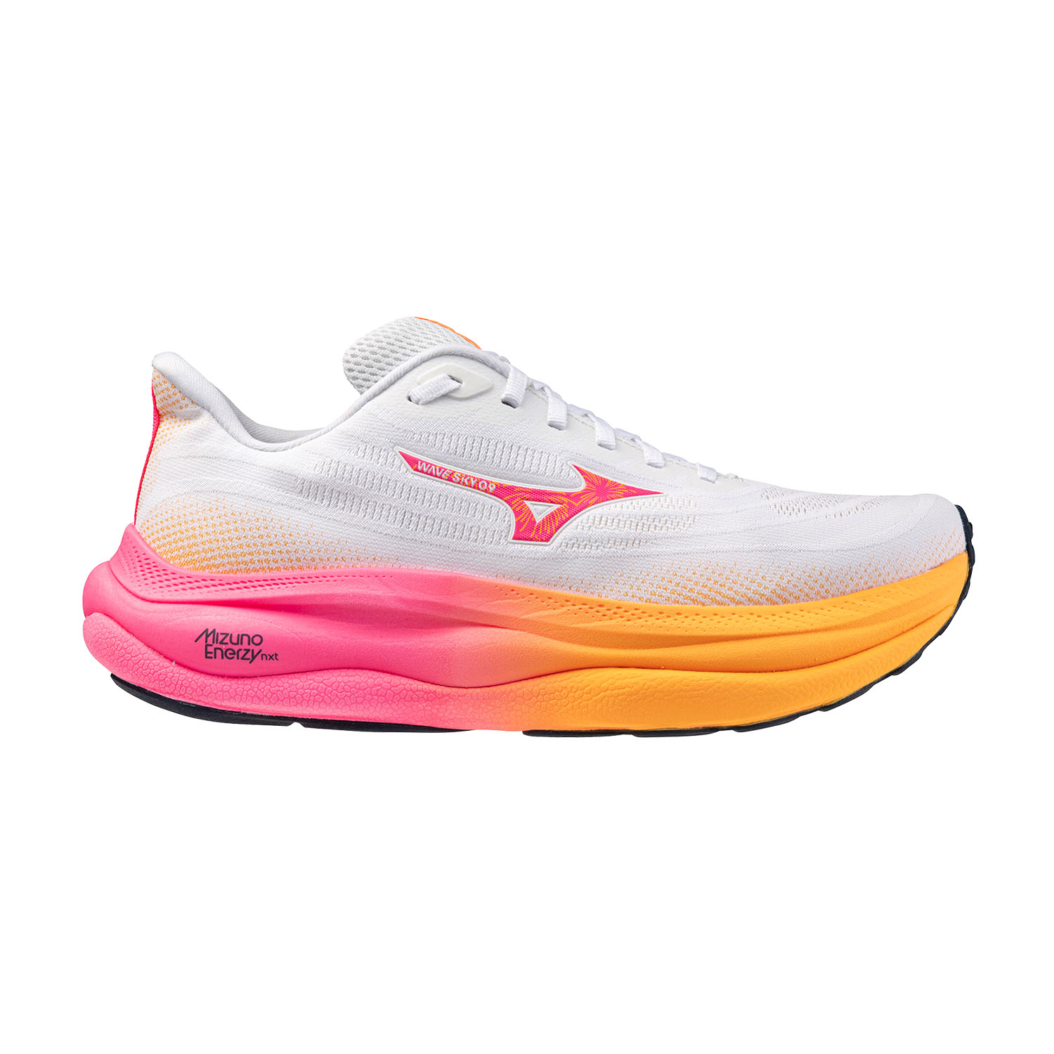 Mizuno Wave Sky 9 Hanabi Zapatillas Running Neutras Hombre White/Tang Orange/Pink Tetra