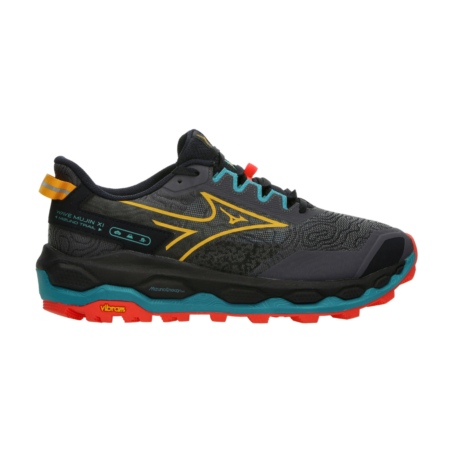 Mizuno Wave Mujin 11 Zapatillas Trail Running Hombre Odyssey Gray/Citrus/Fiery Coral 2