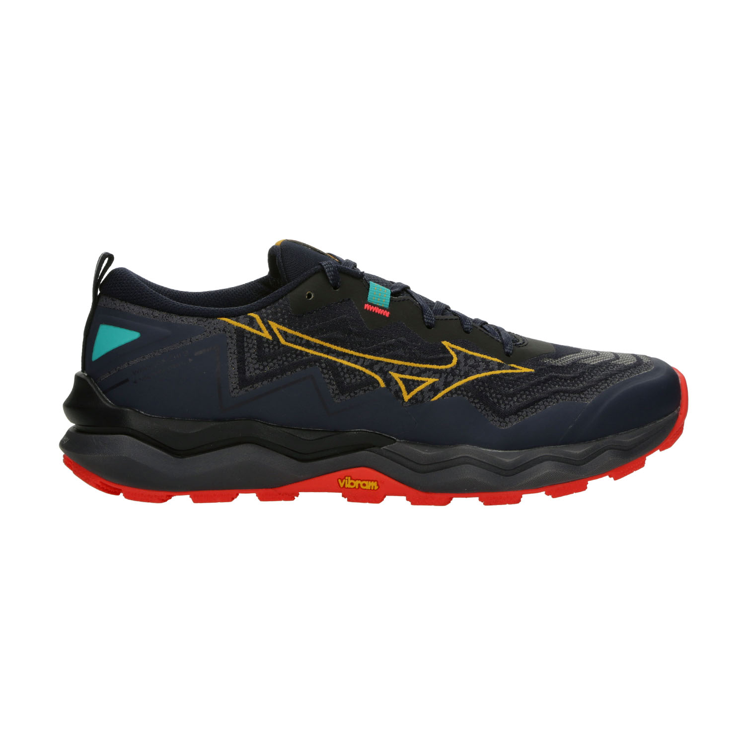 Mizuno Wave Daichi 9 Zapatillas Trail Running Hombre Baritone Blue/Citrus/Fiery Coral 2