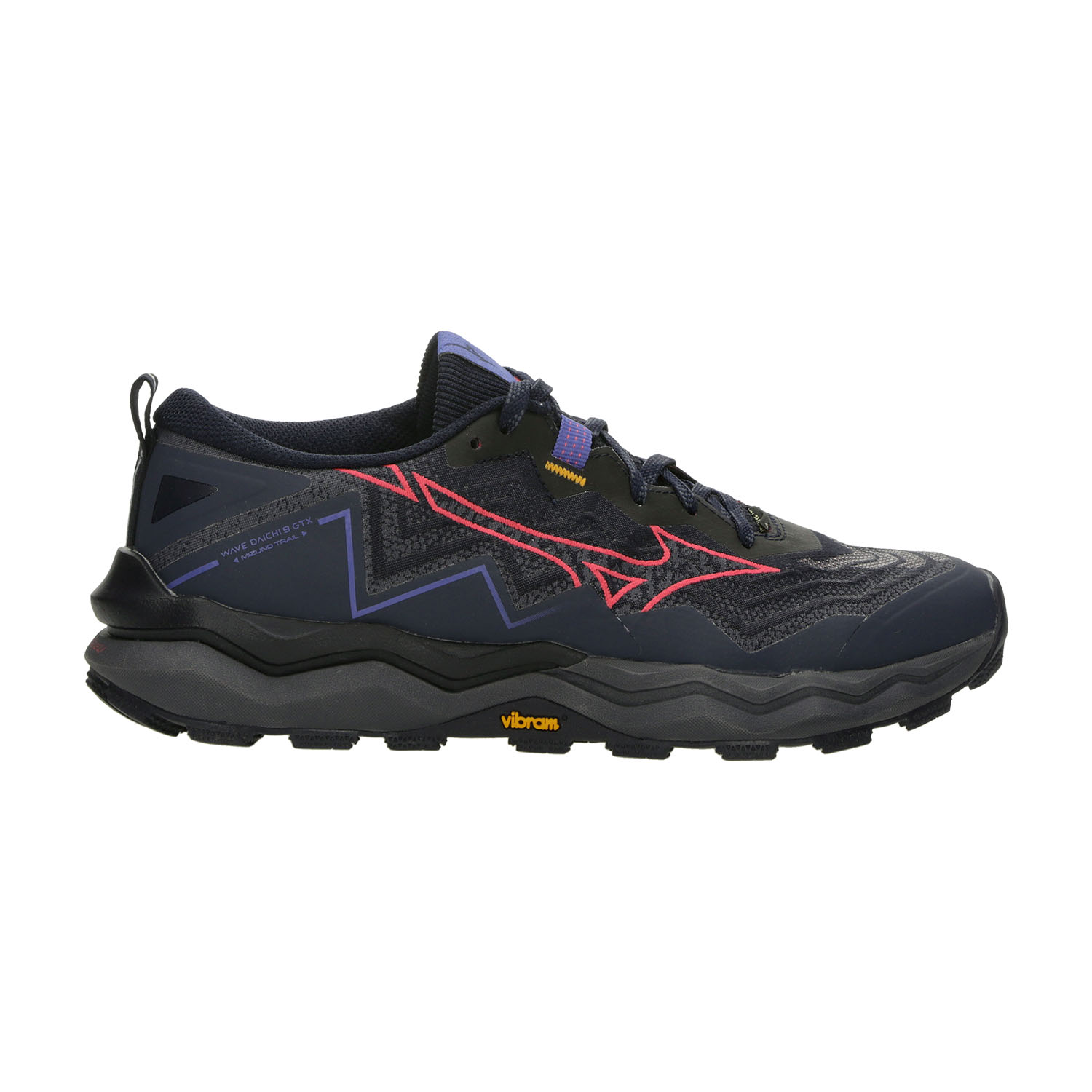 Mizuno Wave Daichi 9 GTX Zapatillas Trail Running Mujer Baritone Blue/Calypso Coral/Iris Bloom