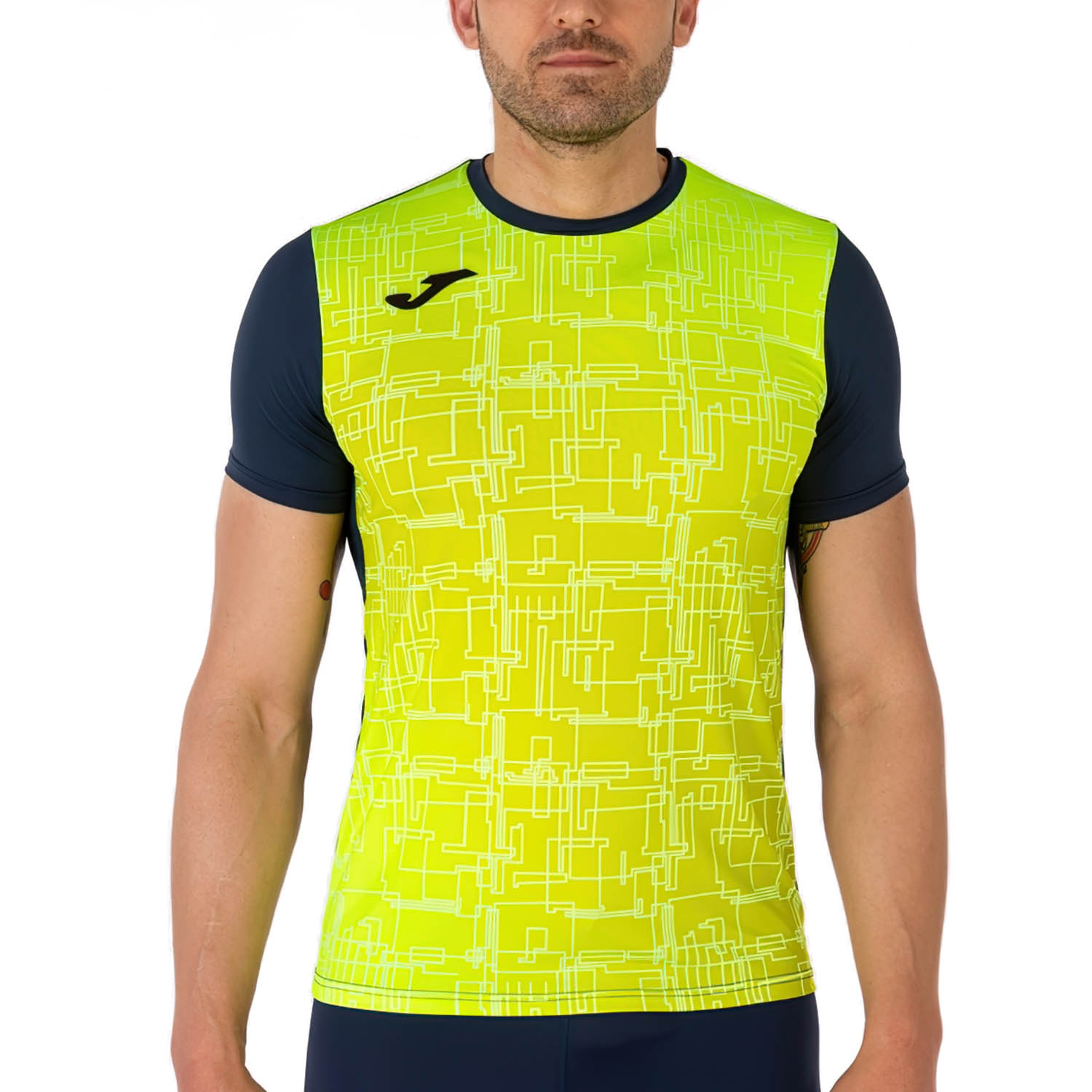 Joma Elite VIII Camiseta Navy/Yellow Fluor
