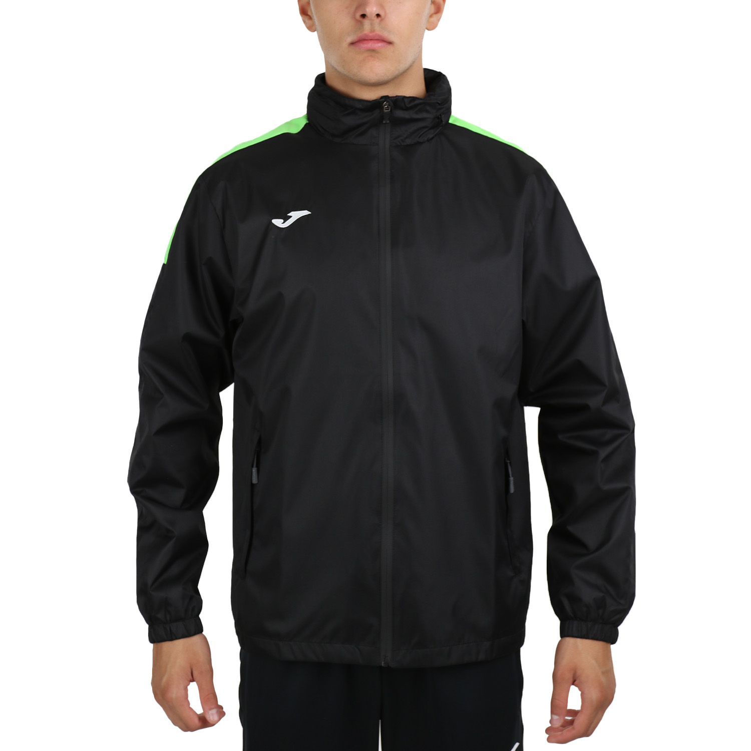 Joma Trivor Rain Chaqueta Black/Fluor Green