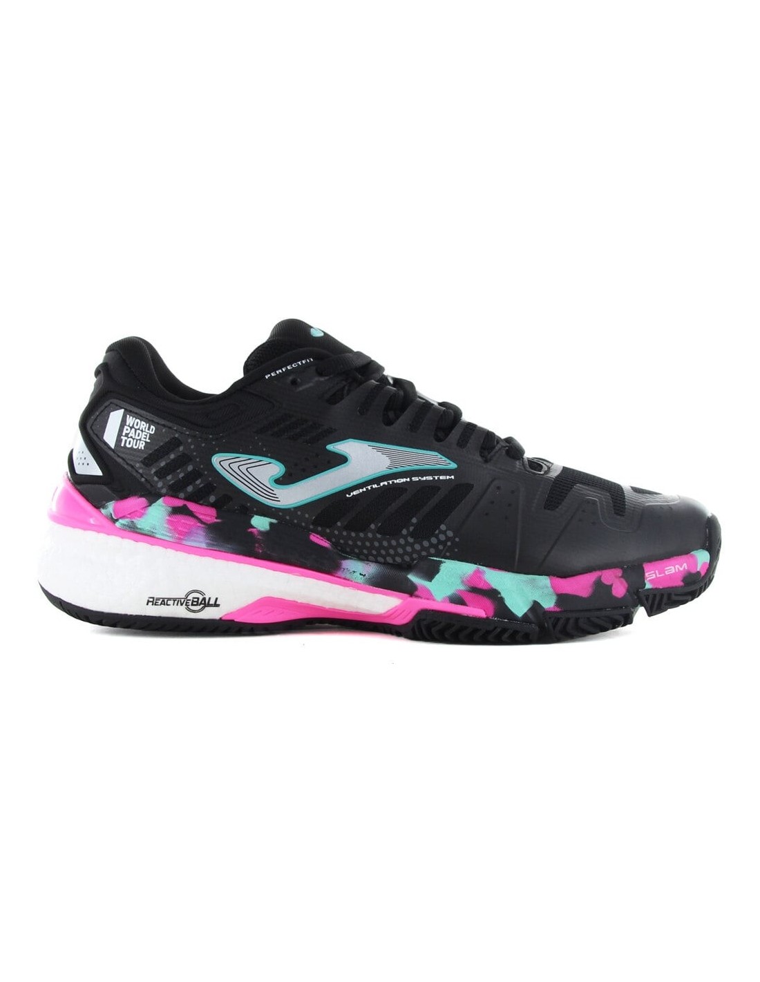 JOMA ZAPATILLAS PADEL T.SLAM 2201 NEGRO/FUCSIA MUJER