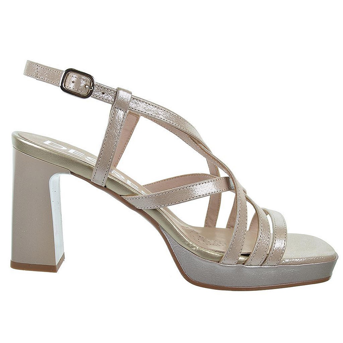 Judit4 Desireé Sandalia Piel Plataforma y Tacón Ancho Mujer