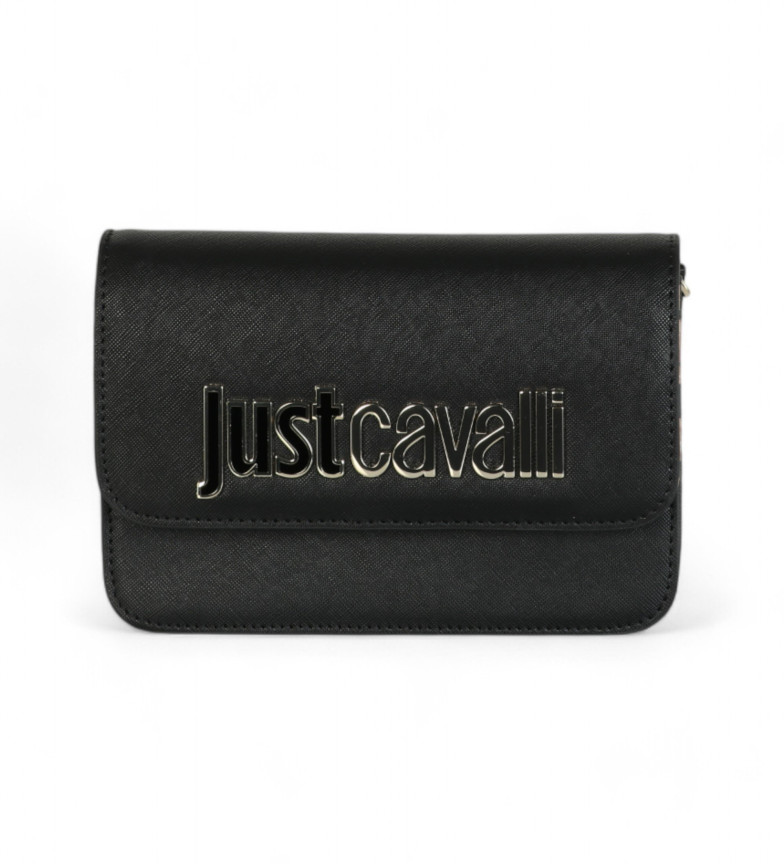 Just Cavalli Bolso Metal Lettering negro