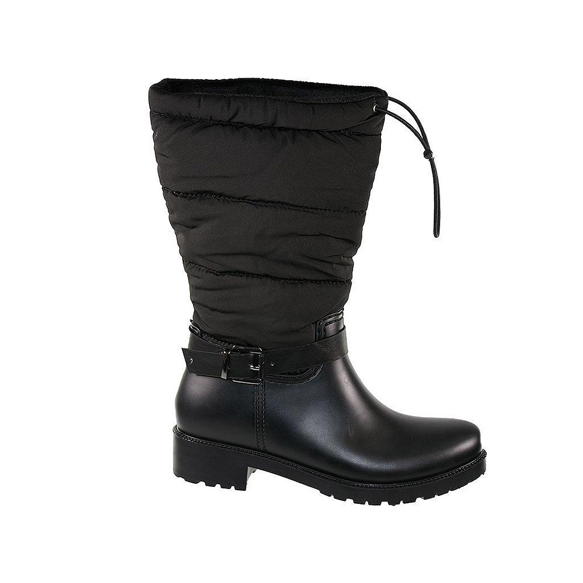 K11104 Kelara Bota Agua Goma Textil Acolchado Cremallera Mujer