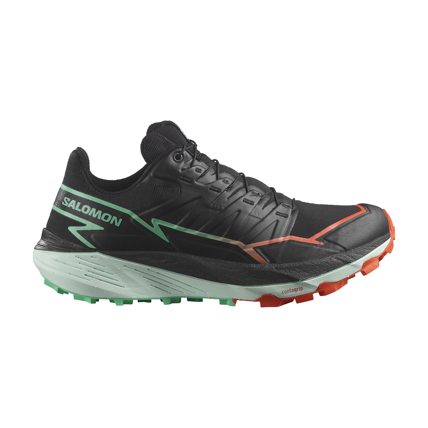 Salomon Thundercross Zapatillas Trail Running Mujer Black/Cherry Tomato/Electric Green
