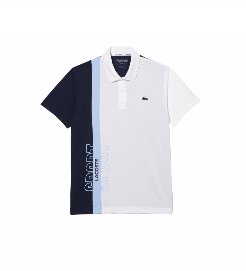 Lacoste Polo Tennis regular fit blanco, marino
