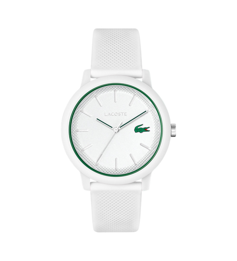 Lacoste Reloj 12.12 con correa de silicona blanco