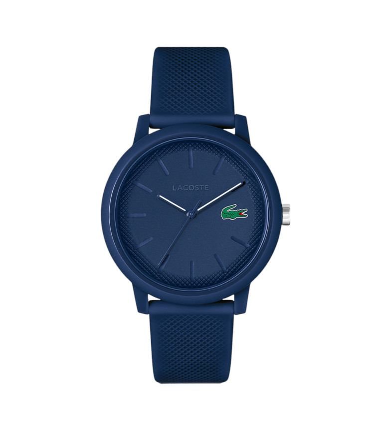 Lacoste Reloj 12.12 con correa de silicona marino