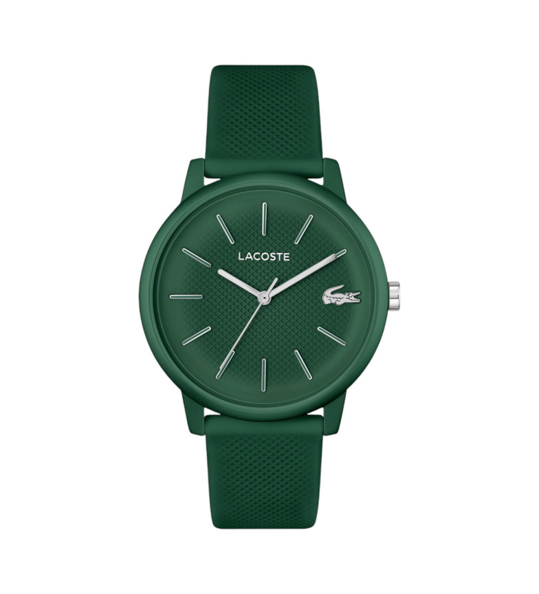Lacoste Reloj 12.12 Move de silicona con tres manecillas verde
