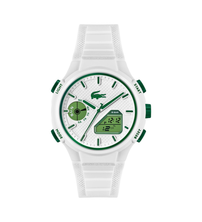 Lacoste Reloj de silicona analógico y digital LC33 blanco