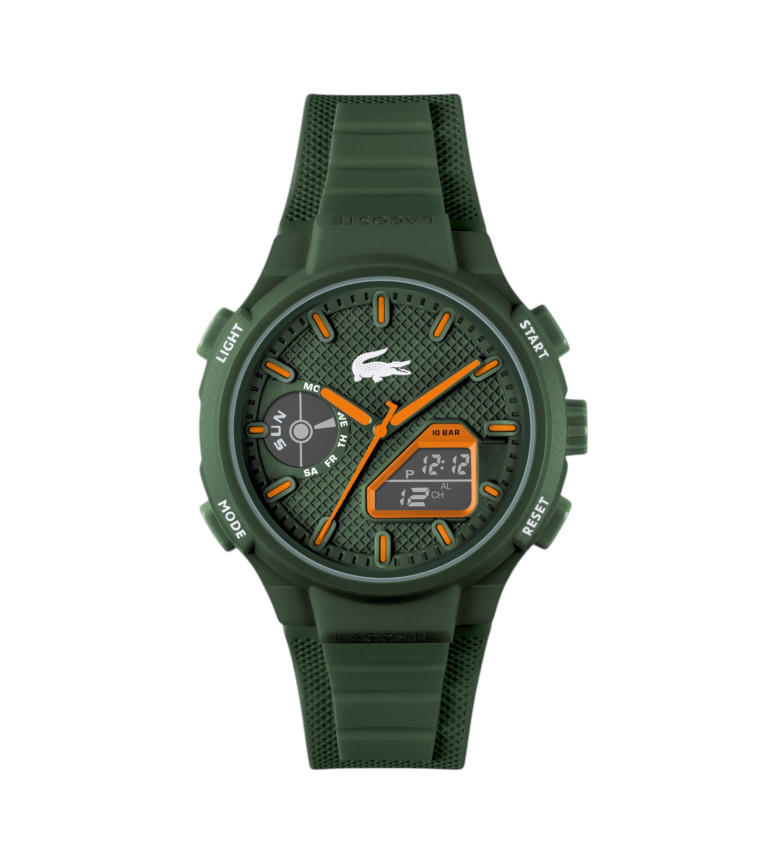 Lacoste Reloj de silicona analógico y digital LC33 verde
