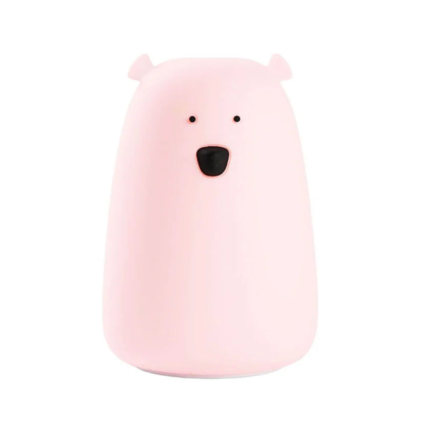 Lámpara de Silicona Oso Rosa